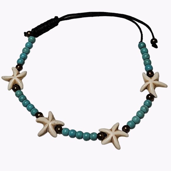Boho Beach Starfish Bead Rope Bracelet Ocean Vacation Fashion Jewelry Women - Picture 1 of 5